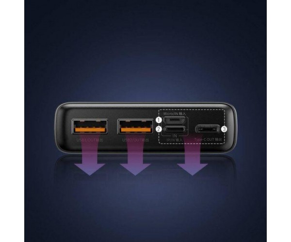 Зовнішній акумулятор павербанк Baseus Adaman Metal Digital 20000mAh 22.5W 2021 Editon Black PPAD000101 PPADM20S, фото №10 Зовнішній акумулятор павербанк Baseus Adaman Metal Digital 20000mAh 22.5W 2021 Editon Black PPAD000101 PPADM20S, фото №10