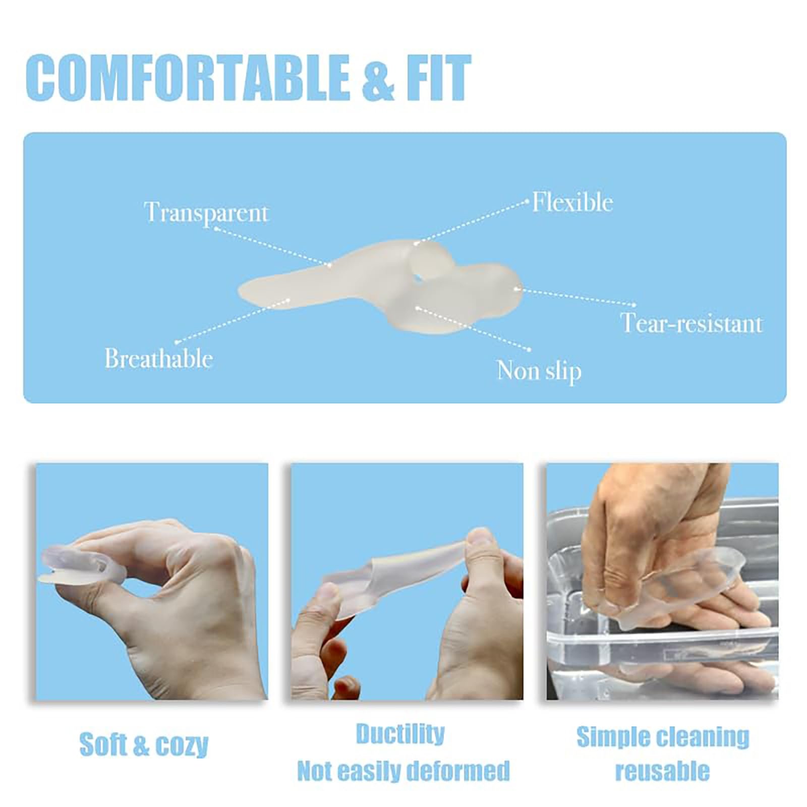 Разделители для пальцев ног для коррекции Hallux Valgus 10 шт., фото №7