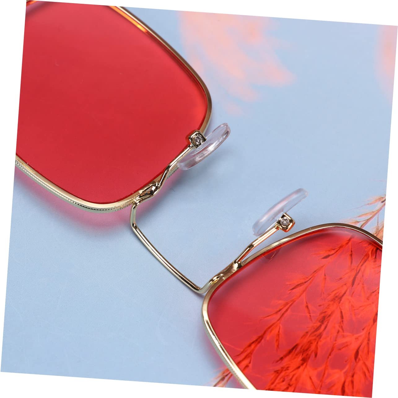 Сонцезахисні окуляри Квадратні Ретро PACKOVE Червона оправа, фото №3