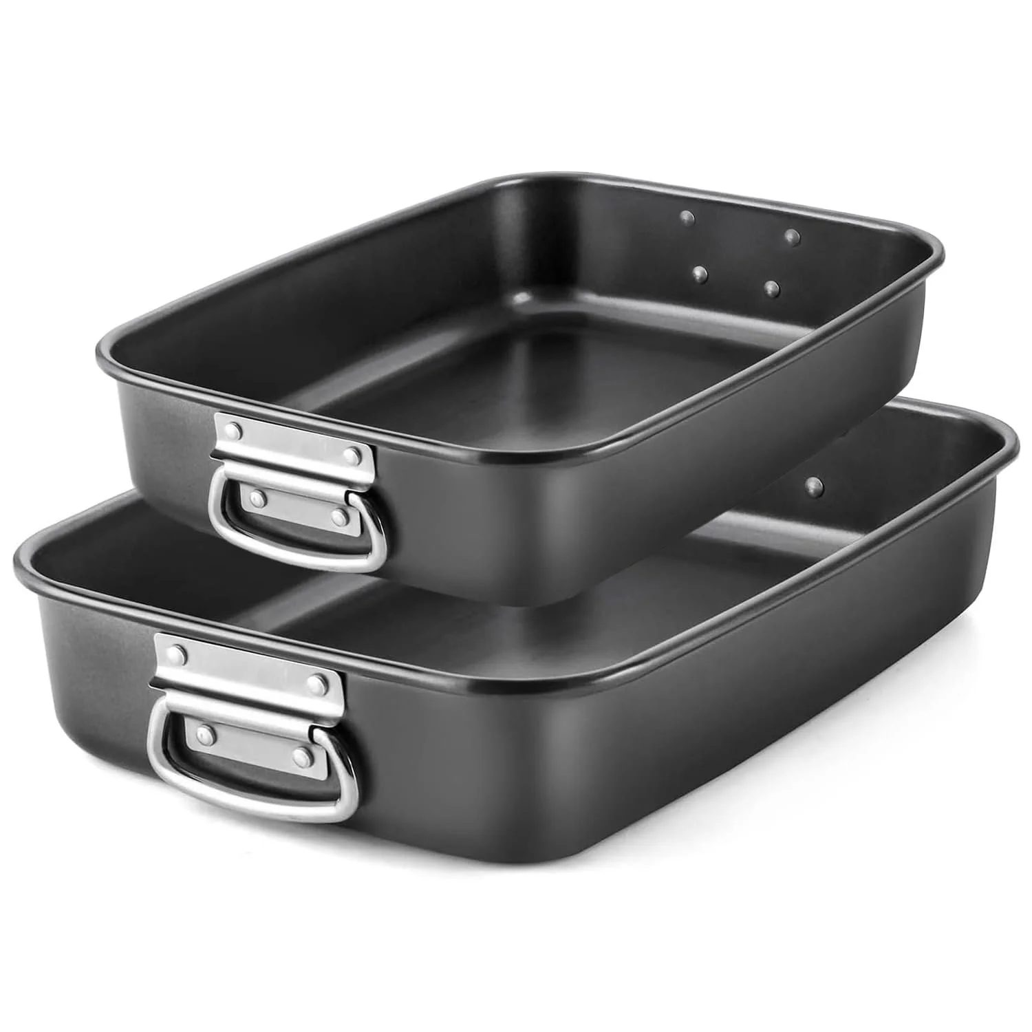 Набір форм для запікання LS Kitchen 2 шт з ручками антипригарні вуглецева сталь, фото №1