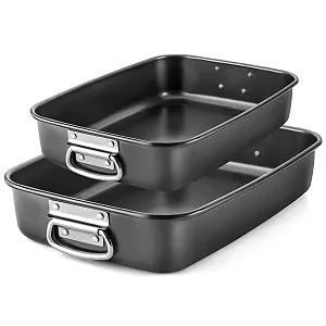 Набір форм для запікання LS Kitchen 2 шт з ручками антипригарні вуглецева сталь - Фото 1