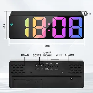Цифровой Будильник flintronic LED с Большими Цифрами, Настольные Часы с Отображением Температуры, USB Питанием, Прикроватные Часы с Функцией Повтора/Регулировкой synthetic.ua - Фото 1
