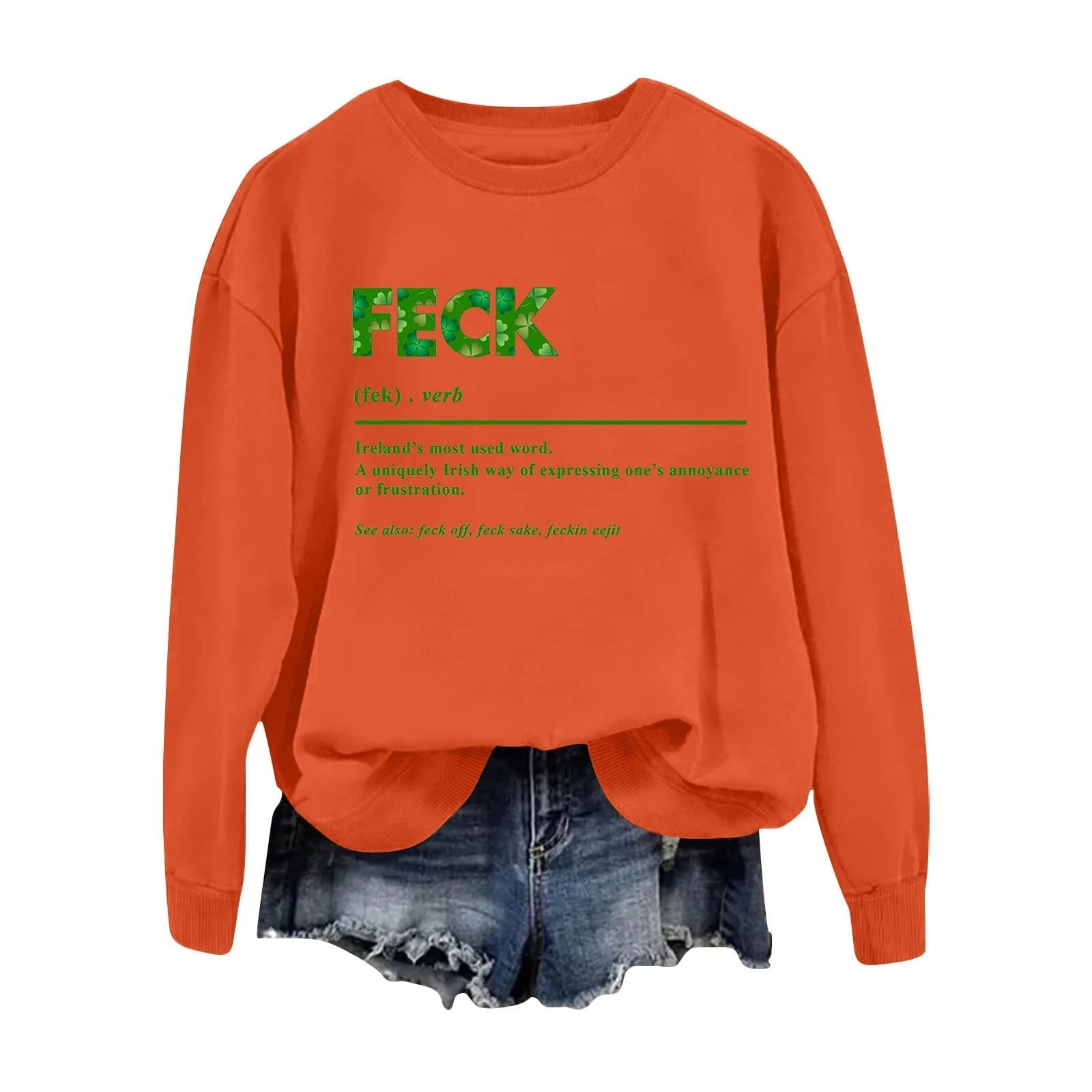 Женская Толстовка FECK Oversized Свободный Крой Длинный Рукав Молодёжная Кампус Печатная Цветочная Желтая Водолазка, фото №3