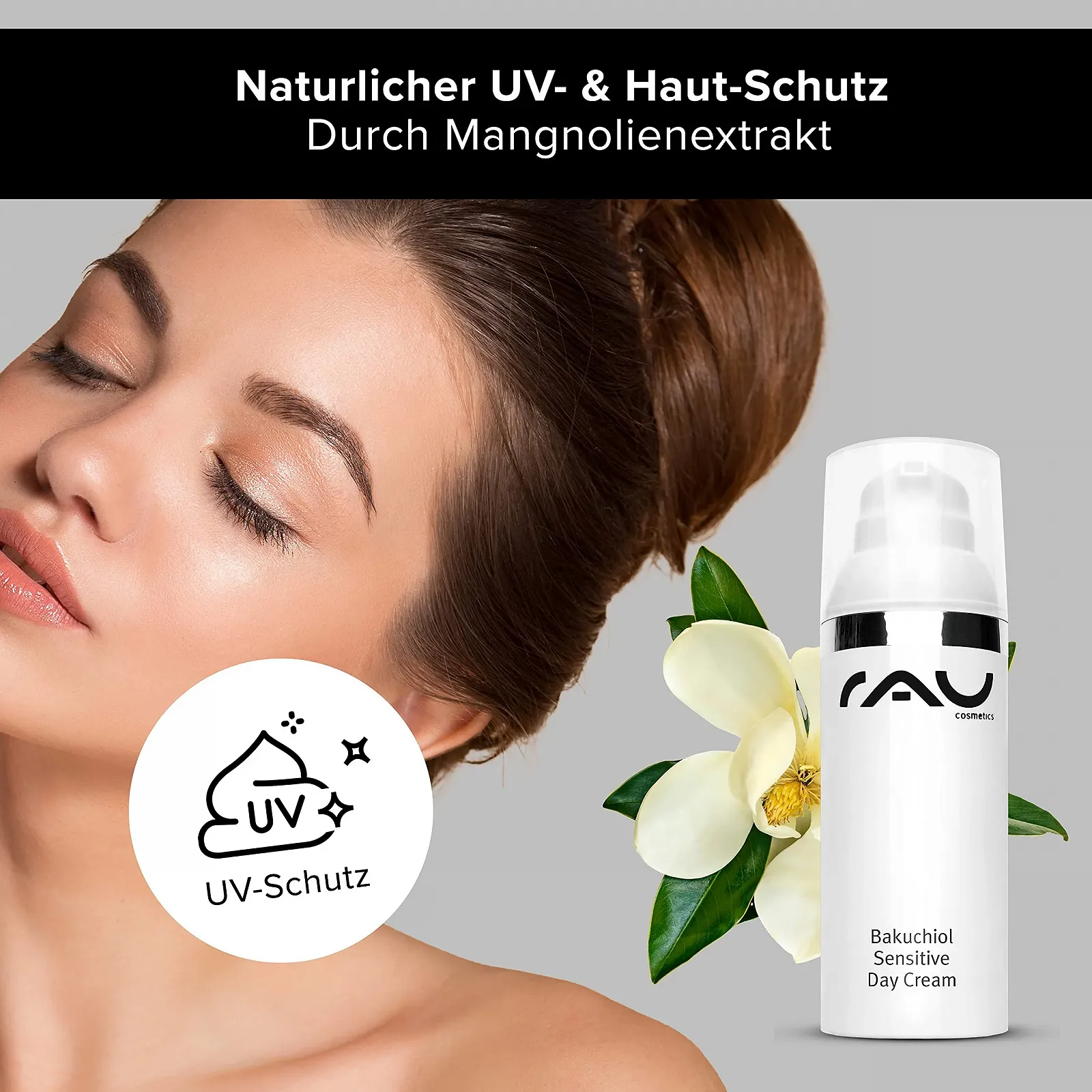 Денний крем RAU Cosmetics Bakuchiol Sensitive 50 мл з бакучіолом, скваланом та мигдальною олією, фото №3 Денний крем RAU Cosmetics Bakuchiol Sensitive 50 мл з бакучіолом, скваланом та мигдальною олією, фото №3