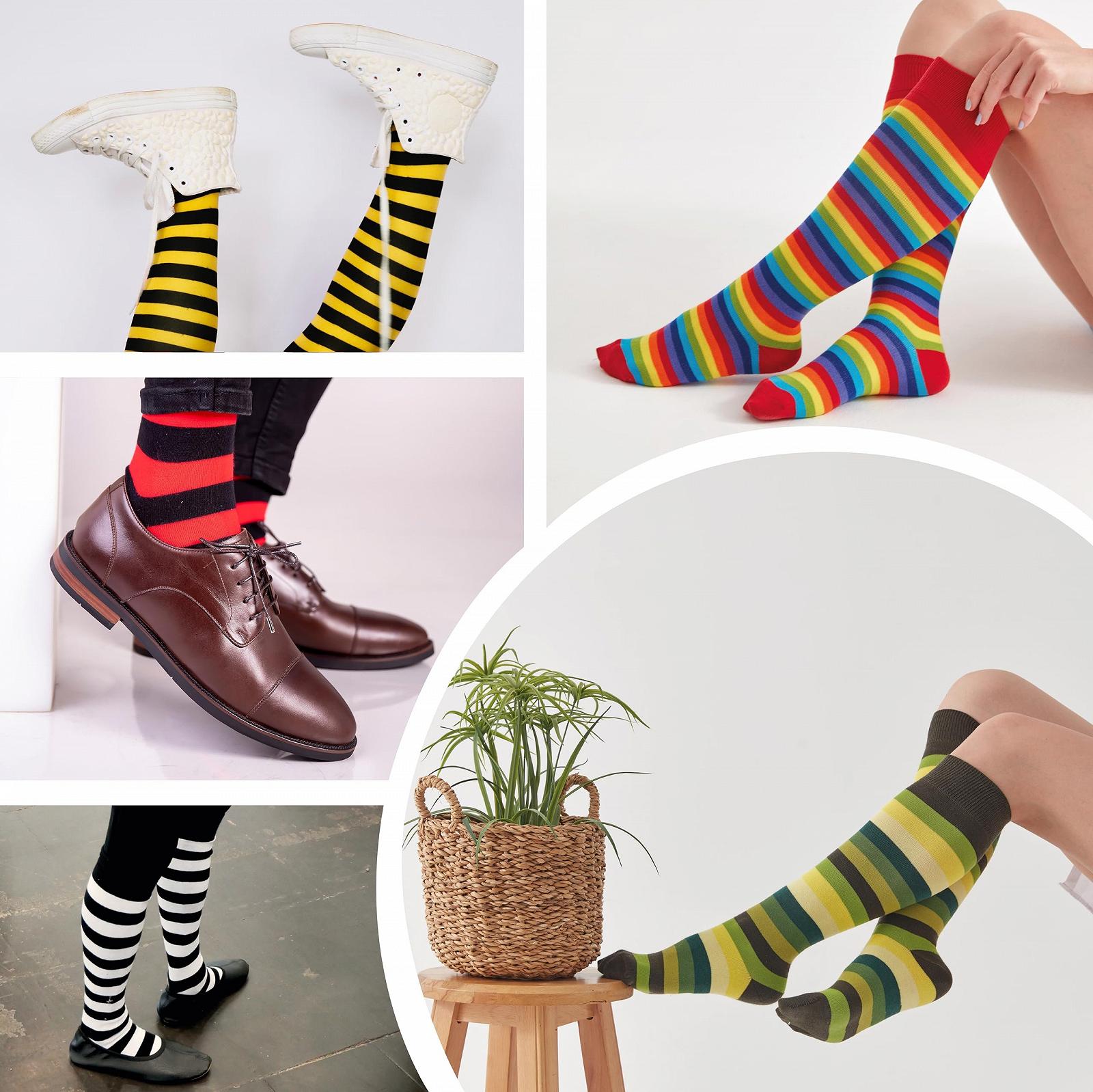 Шкарпетки до коліна в смужку Mysocks Unisex 3 пари, фото №6
