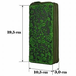 Кошелек Hill Burry RFID XXL Большой Кошелек Кожаный Кошелек для Женщин Длинный Кошелек Зеленый с Цветочным Узором (20 x 11 x 3.5 см) Зеленый synthetic.ua - Фото 1