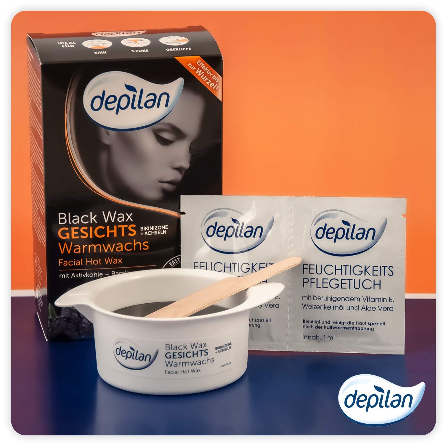Гарячий віск Depilan Black Wax для обличчя, бікіні та пахв 100 г чорний, фото №4