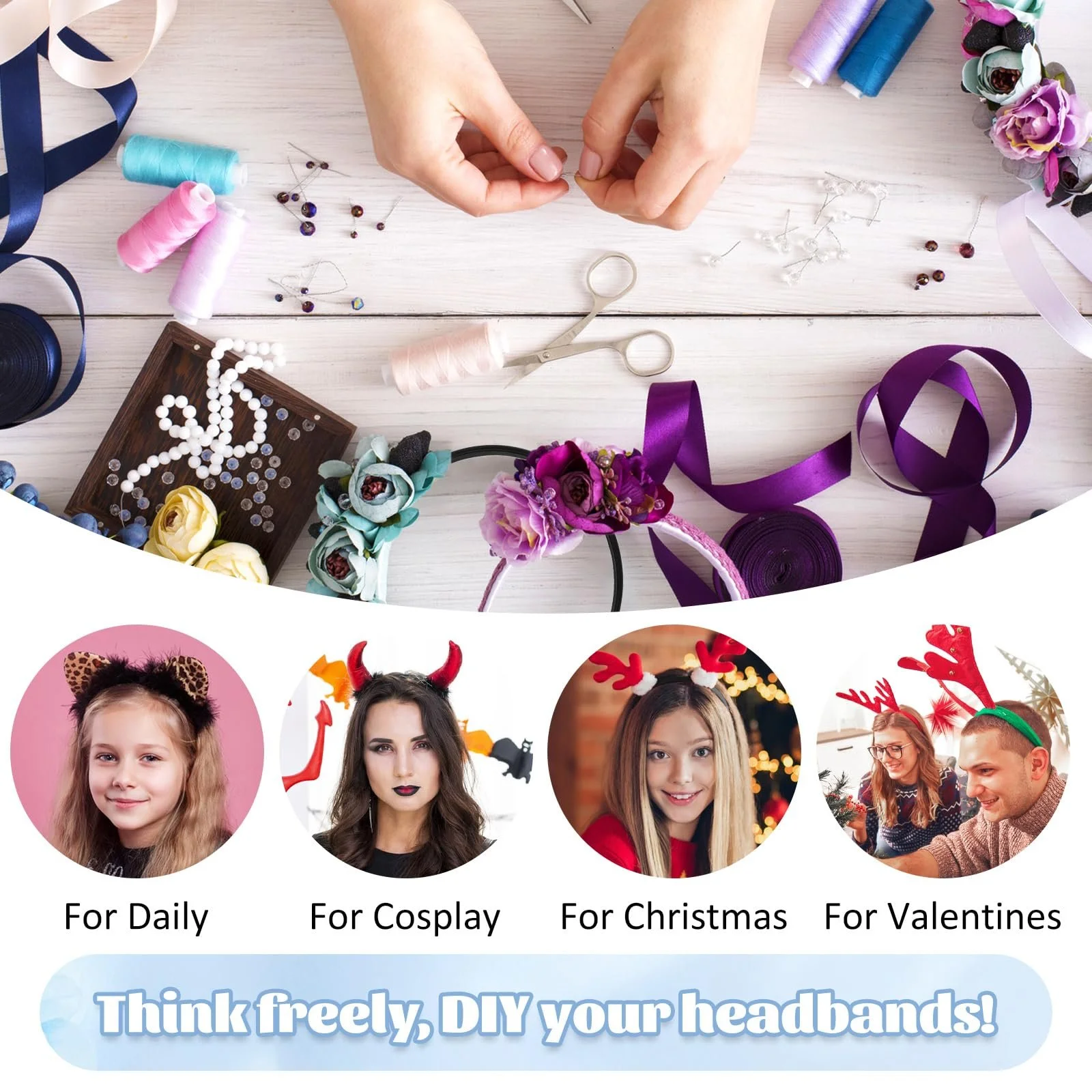 Обруч Атласний Широкий, фото №7