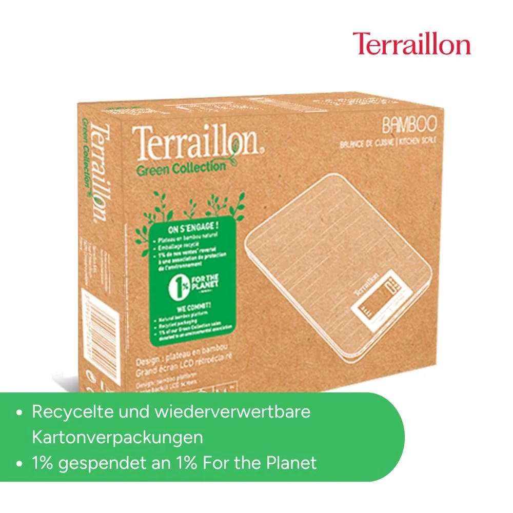 Кухонні ваги TERRAILLON Bamboo 3 кг Коричневі, фото №5 Кухонні ваги TERRAILLON Bamboo 3 кг Коричневі, фото №5