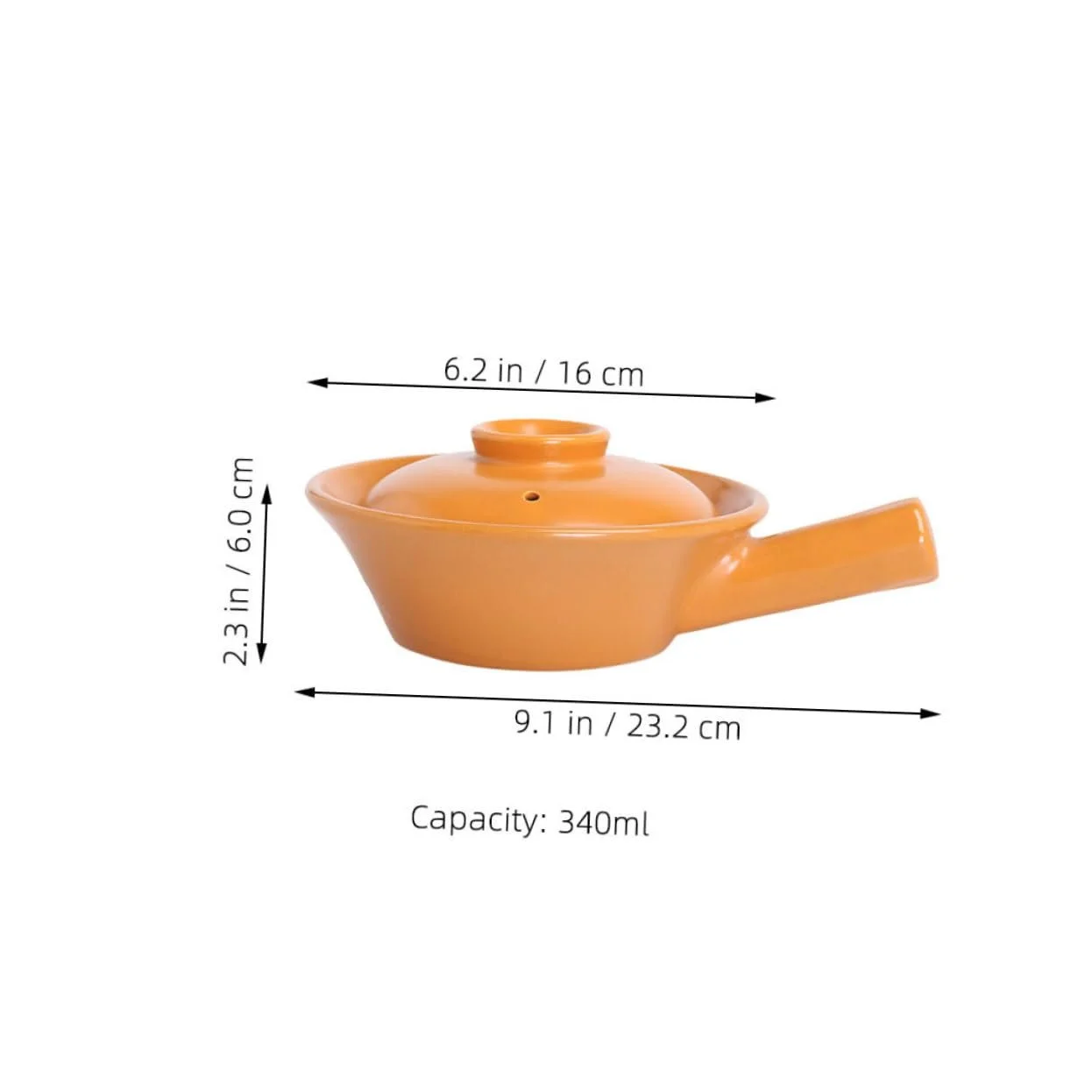 Горщик BESTYASH Керамічний з ручкою для газової плити, фото №2