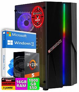 Моноблок ScreenOn Gaming PC Ryzen 5 5600G Radeon Vega 7 (2 ГБ) 16 ГБ RAM DDR4 3200 MHz 1000 ГБ м.2 Windows 11 Pro WLAN 300 Mbps - Фото 1