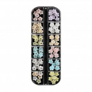 3D Подвески для ногтей Цветы из смолы Разноцветные, диаметр 1 см - Фото 1