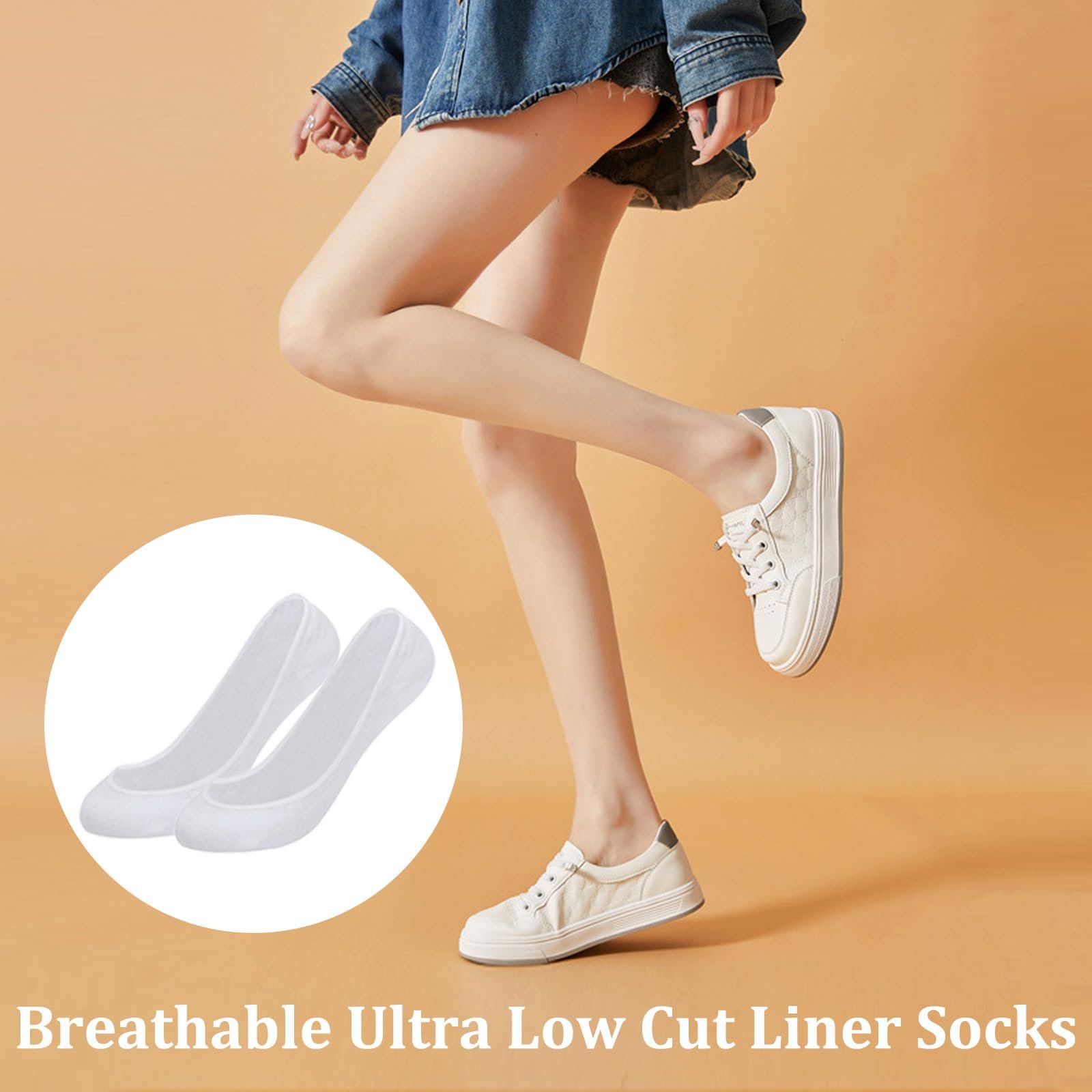 Балетки Носки KEYRI 10 пар Женские, Невидимые носки для тренировок, Короткие носки, Нескользящие носки для тренировок, Носки для балерин, Один размер, фото №5