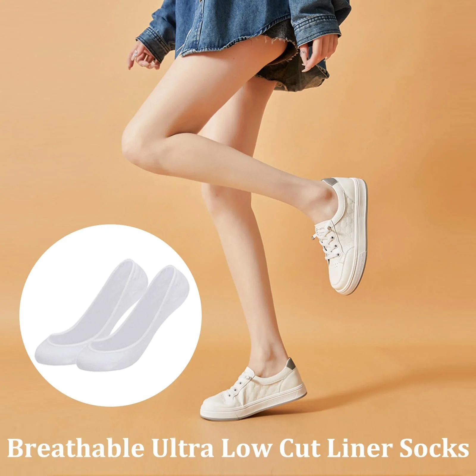 Балетки Носки KEYRI 10 пар Женские, Невидимые носки для тренировок, Короткие носки, Нескользящие носки для тренировок, Носки для балерин, Один размер, фото №5
