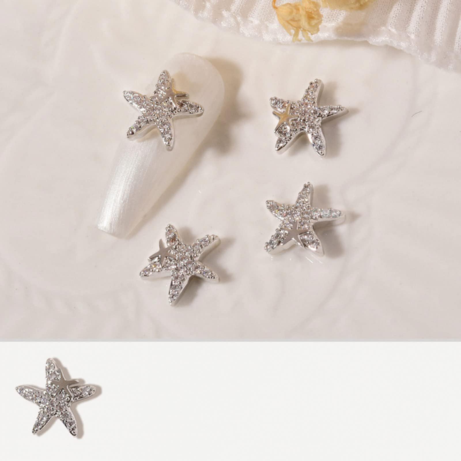 Прикраса для нігтів Бантик Морська зірка Самоцвіти Перли для нігтів #6, фото №4