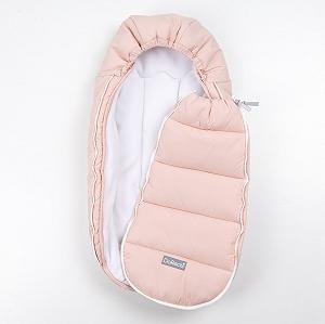 Зимний кокон – конверт в коляску, на выписку Baby на флисе, розовый - Фото 1