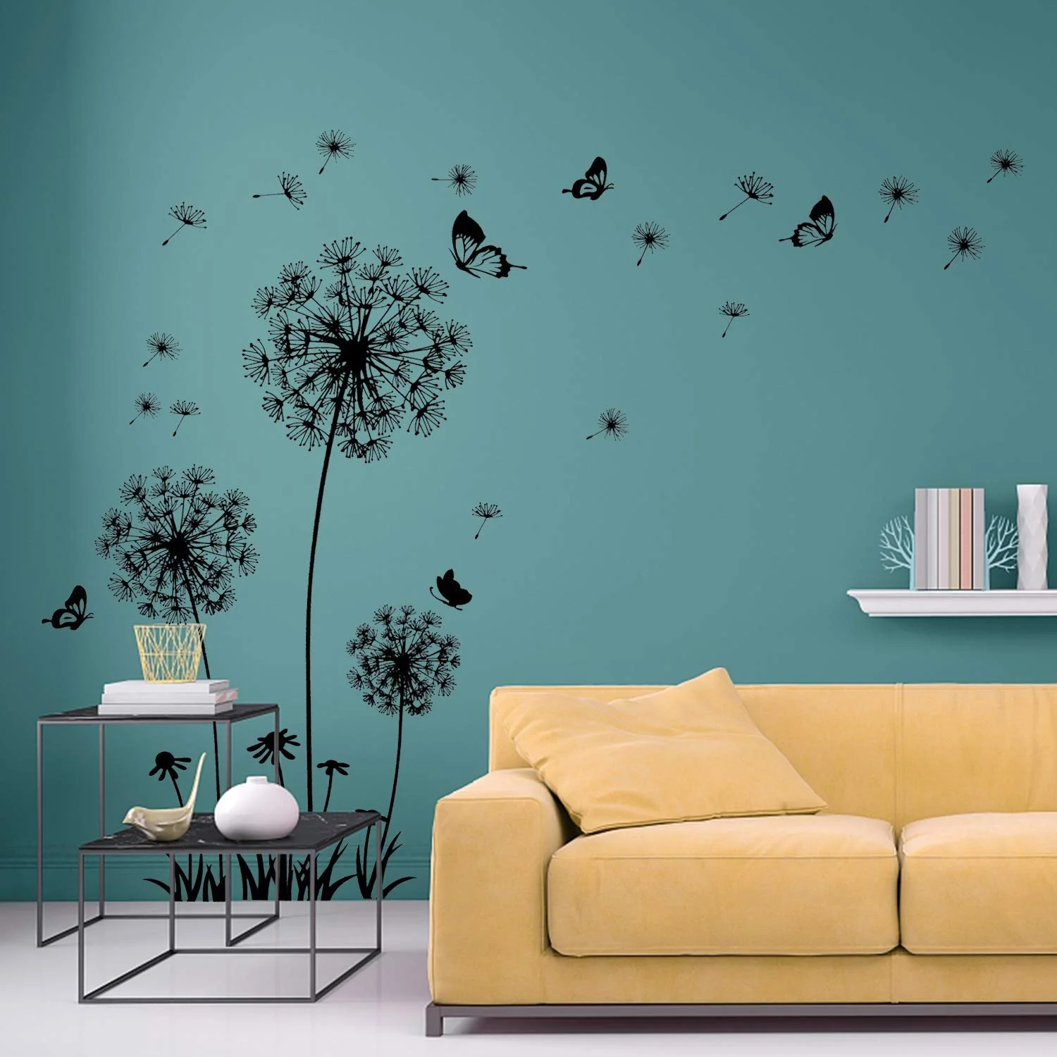 Наклейка на стіну Dandelion Flowers XXL 165 x 130 см 2 шт чорна, фото №6 Наклейка на стіну Dandelion Flowers XXL 165 x 130 см 2 шт чорна, фото №6
