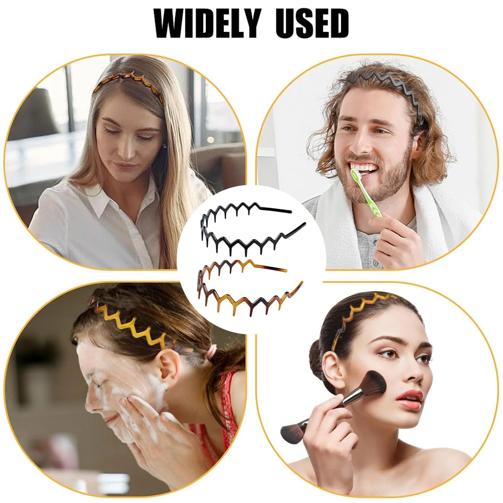 Набір гребінців-обручів зигзаг для волосся 2 шт, чорний та коричневий, фото №7 Набір гребінців-обручів зигзаг для волосся 2 шт, чорний та коричневий, фото №7