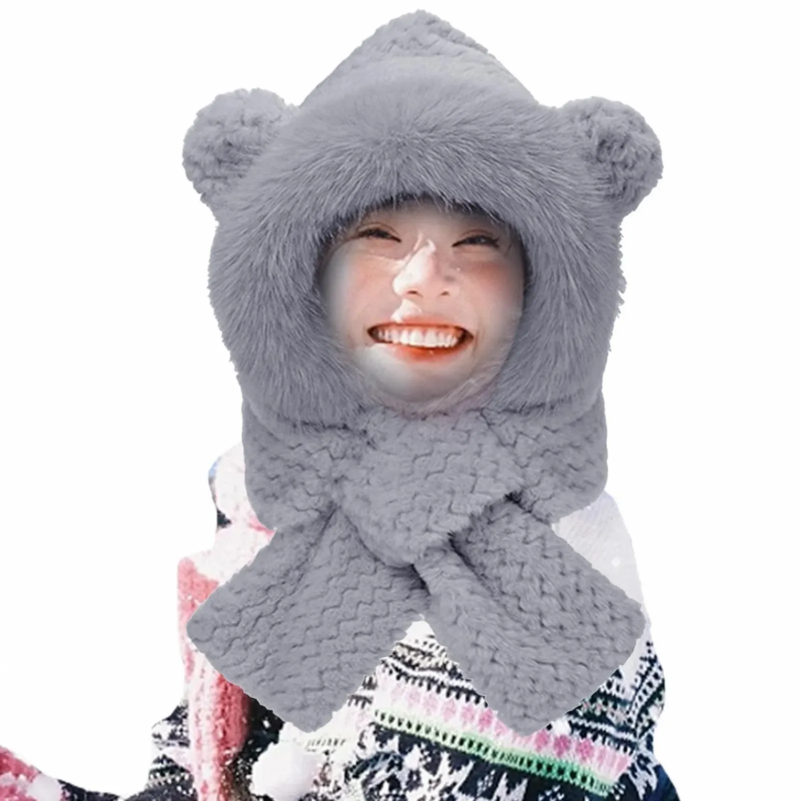 Шапка-ведмідь для дорослих, фото №5 Шапка-ведмідь для дорослих, фото №5