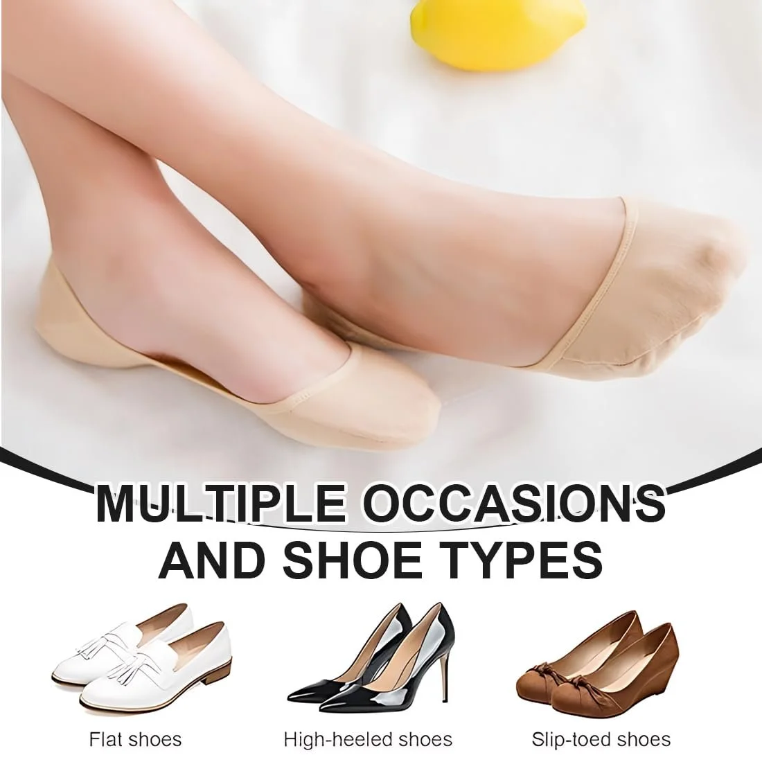 Невидимые женские хлопковые носки против скольжения для туфель на высоких каблуках, мокасин, кроссовок, балеток, летней обуви, фото №2 Невидимые женские хлопковые носки против скольжения для туфель на высоких каблуках, мокасин, кроссовок, балеток, летней обуви, фото №2