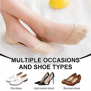 Невидимые женские хлопковые носки против скольжения для туфель на высоких каблуках, мокасин, кроссовок, балеток, летней обуви synthetic.ua - Фото 1