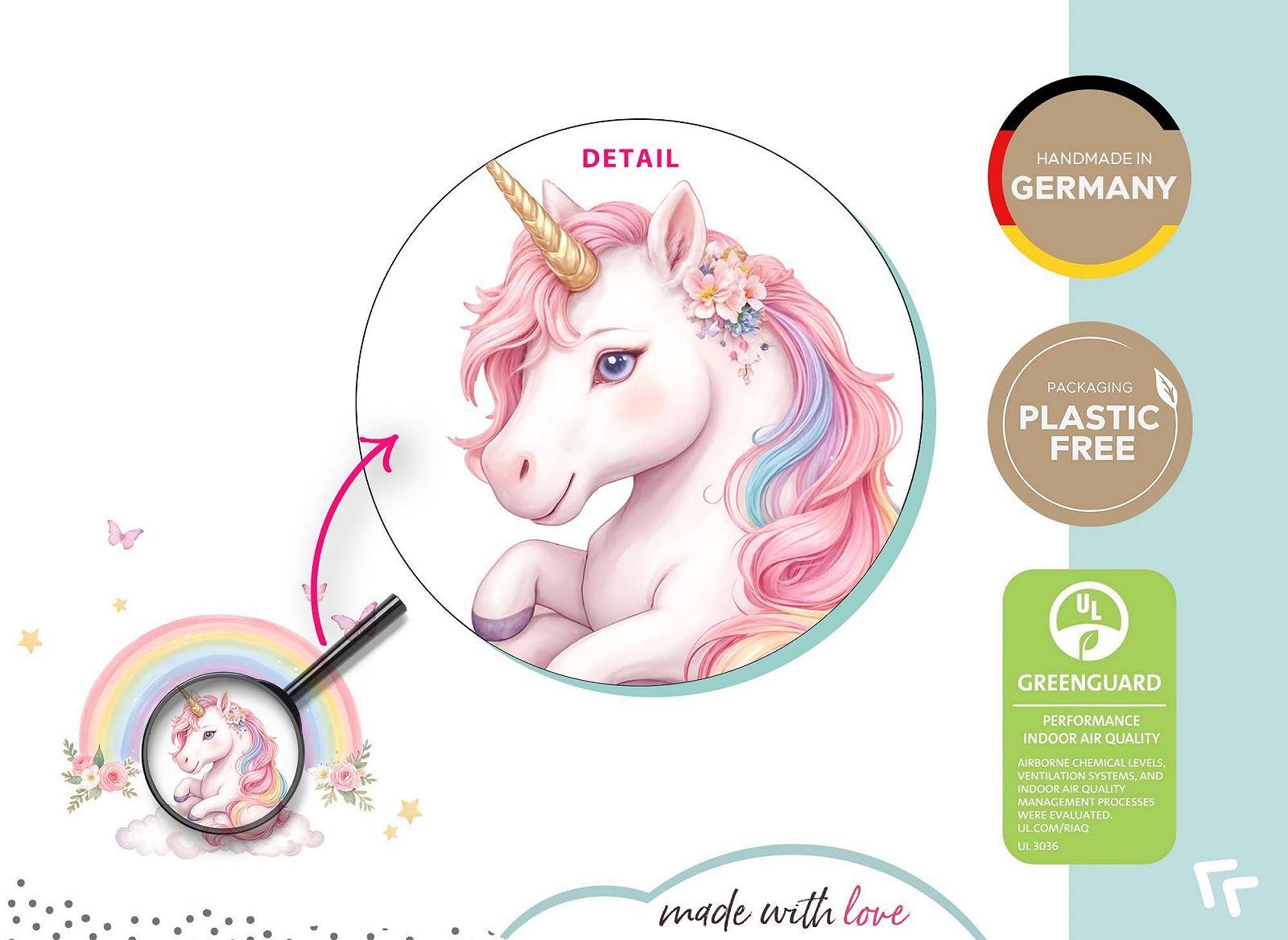 Наклейка на дверь Little Deco Радуга и единорог DL5128 без имени, фото №5