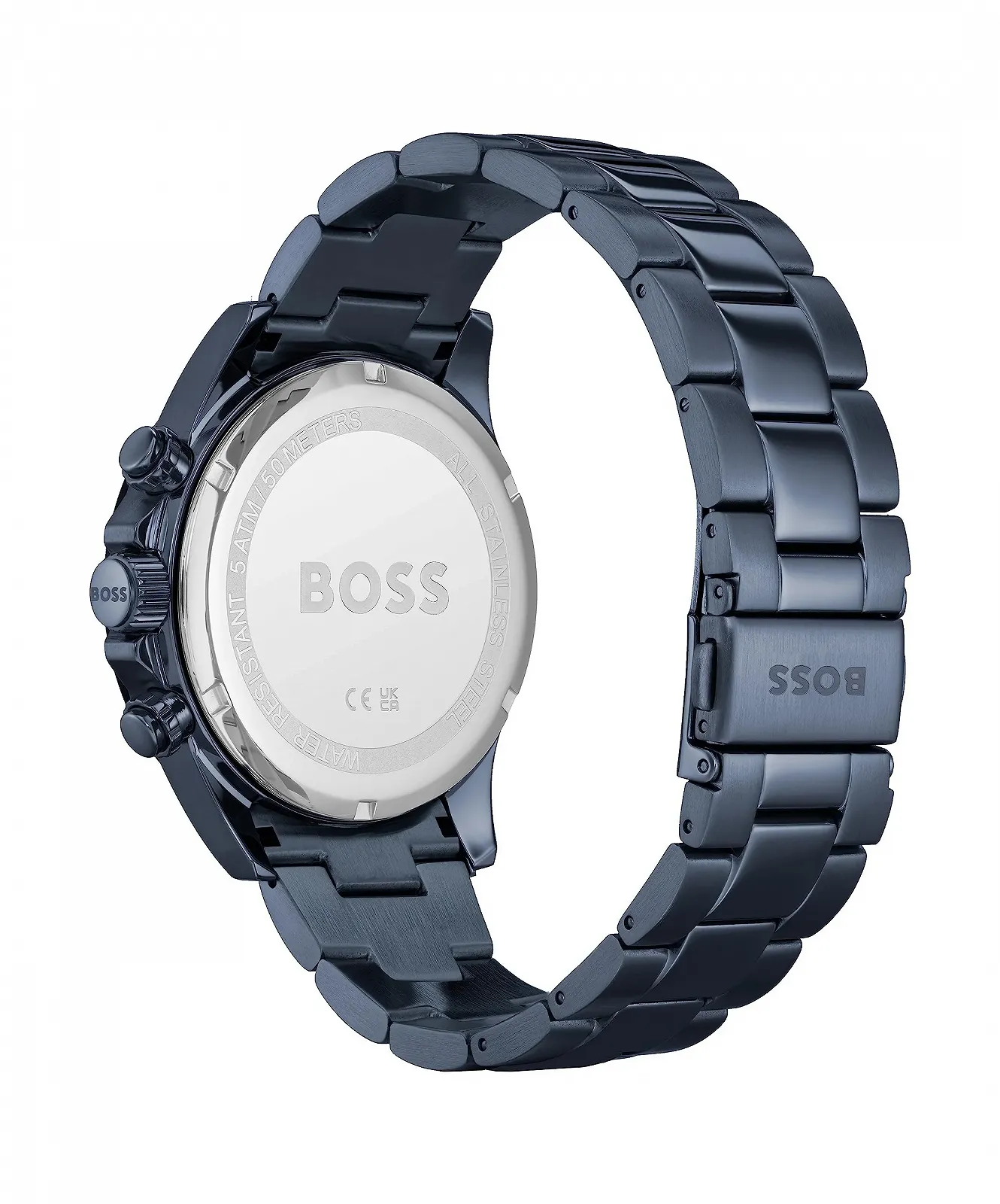 Мужской Хронограф BOSS Коллекция Hero 43 мм, кварцевые часы с браслетом из нержавеющей стали (звенья или сетка), функция даты, 3 дополнительных циферблата, водостойкость 5 ATM, фото №3 Мужской Хронограф BOSS Коллекция Hero 43 мм, кварцевые часы с браслетом из нержавеющей стали (звенья или сетка), функция даты, 3 дополнительных циферблата, водостойкость 5 ATM, фото №3