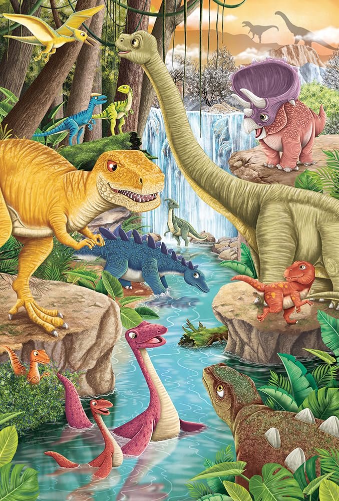 Детский пазл Schmidt Spiele Fun with the Dinosaurs 56465 3 x 24 элемента, фото №5