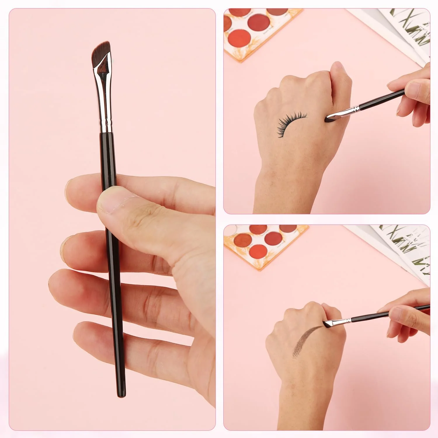 Набір пензлів Precisio для підводки очей Тонкий плоский ультраплоский чорний, фото №5