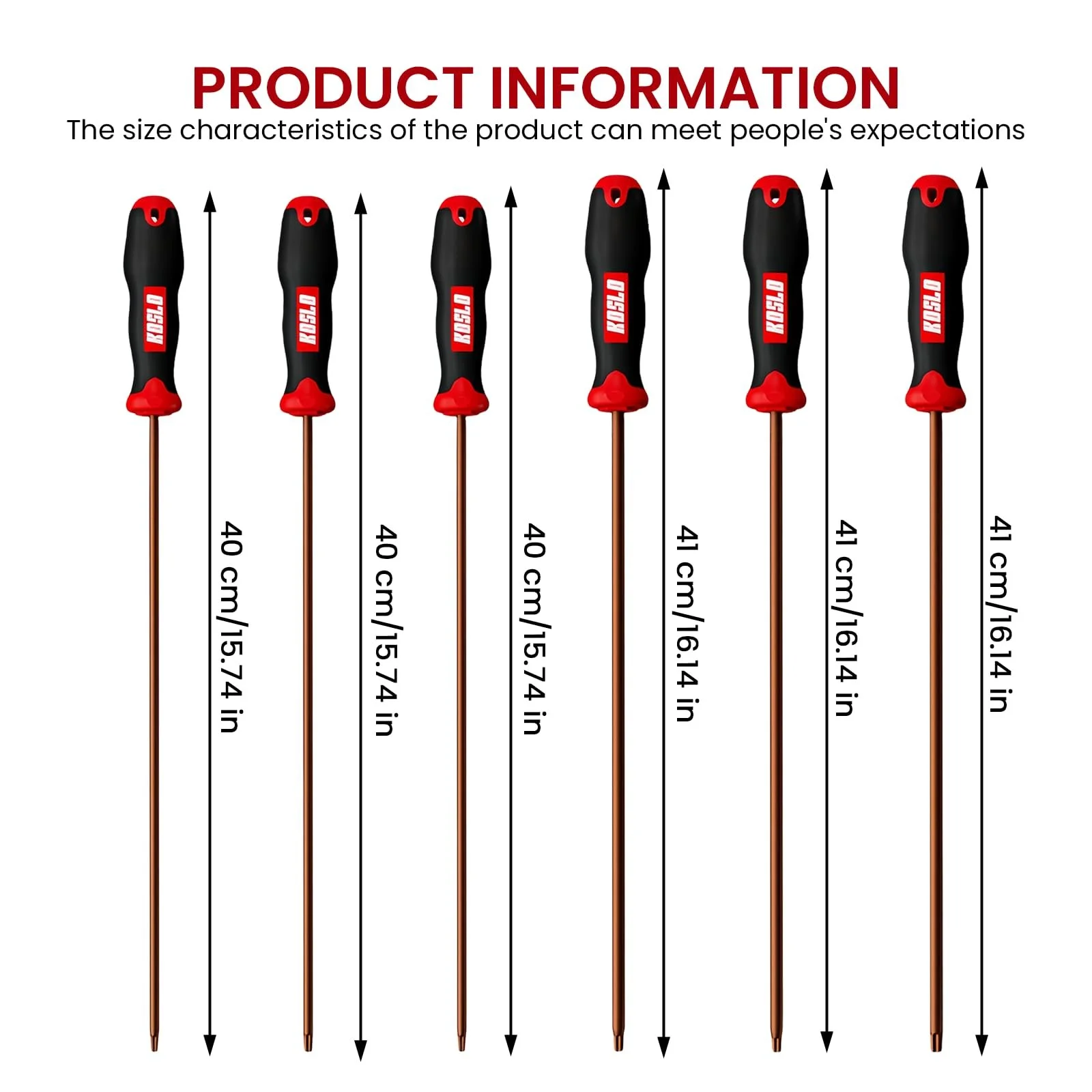 Набір викруток Torx магнітних довгих 300 мм 6 шт. (T10, T15, T20, T25, T27, T30), фото №2