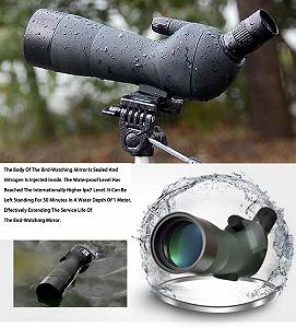 Монокулярный телескоп Super Telephoto Zoom 20-60x60 Водонепроницаемый с адаптером для смартфона и штативом для наблюдения за птицами synthetic.ua - Фото 1