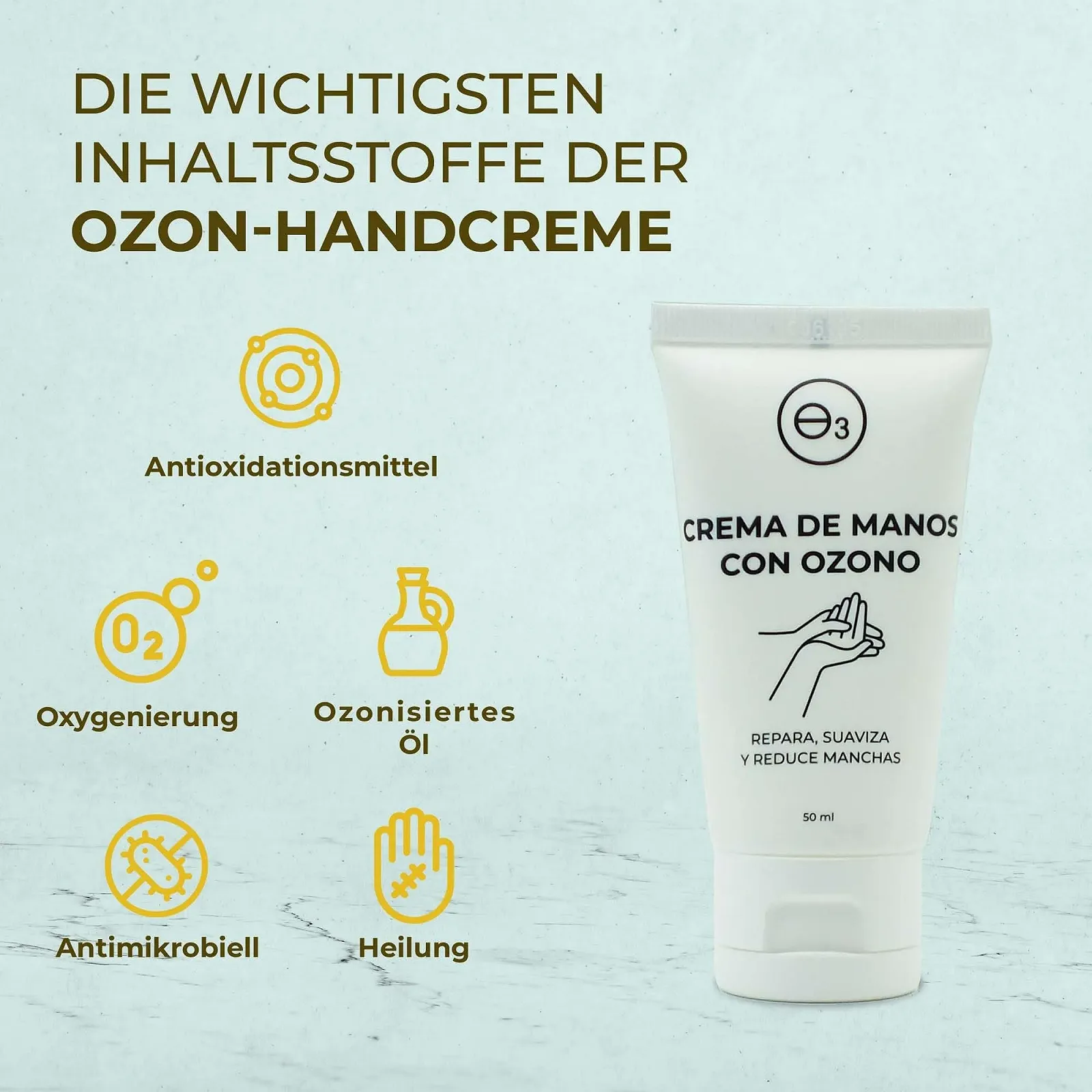 Крем для рук OZONO D'OR для потрісканих рук, 100% натуральний, 50 мл, фото №3 Крем для рук OZONO D'OR для потрісканих рук, 100% натуральний, 50 мл, фото №3