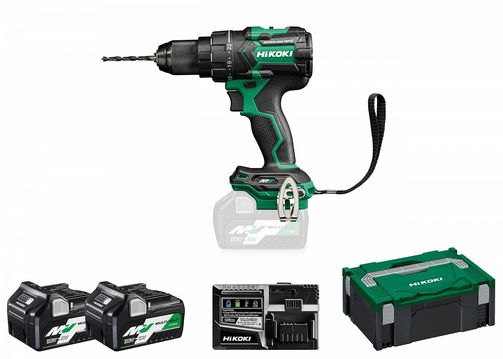 Аккумуляторная дрель HIKOKI DS36DCWRZ 1.5-13 мм (36V 2.5Ah Батареи, Макс. фиксированный крутящий момент (Твердый): 155 Нм, Скорость холостого хода 2-я передача: 0-2200 об/мин) Комплектация HSC II Кейс, фото №1 Аккумуляторная дрель HIKOKI DS36DCWRZ 1.5-13 мм (36V 2.5Ah Батареи, Макс. фиксированный крутящий момент (Твердый): 155 Нм, Скорость холостого хода 2-я передача: 0-2200 об/мин) Комплектация HSC II Кейс, фото №1