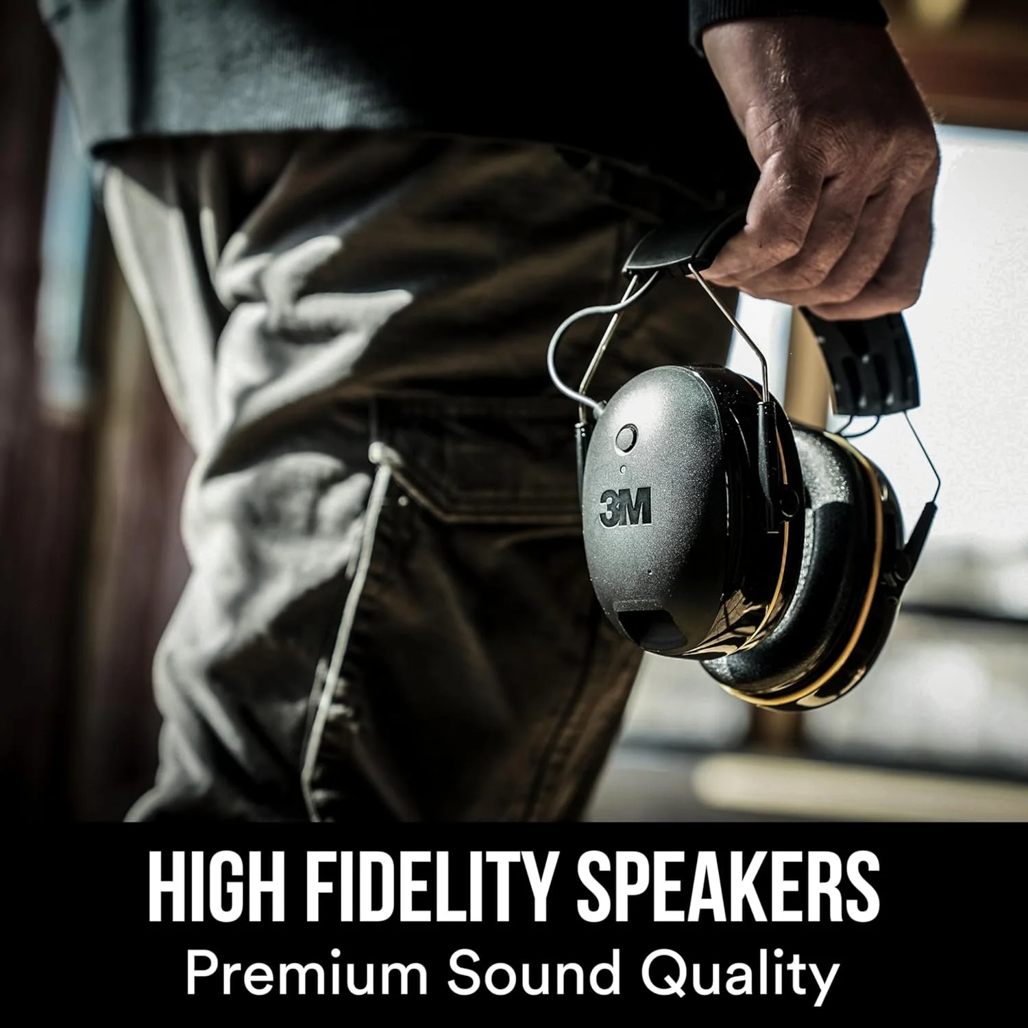 Протишумні навушники 3M WorkTunes Connect 90543 / Bluetooth / До 30 годин роботи від кейсу / Чорні, фото №7