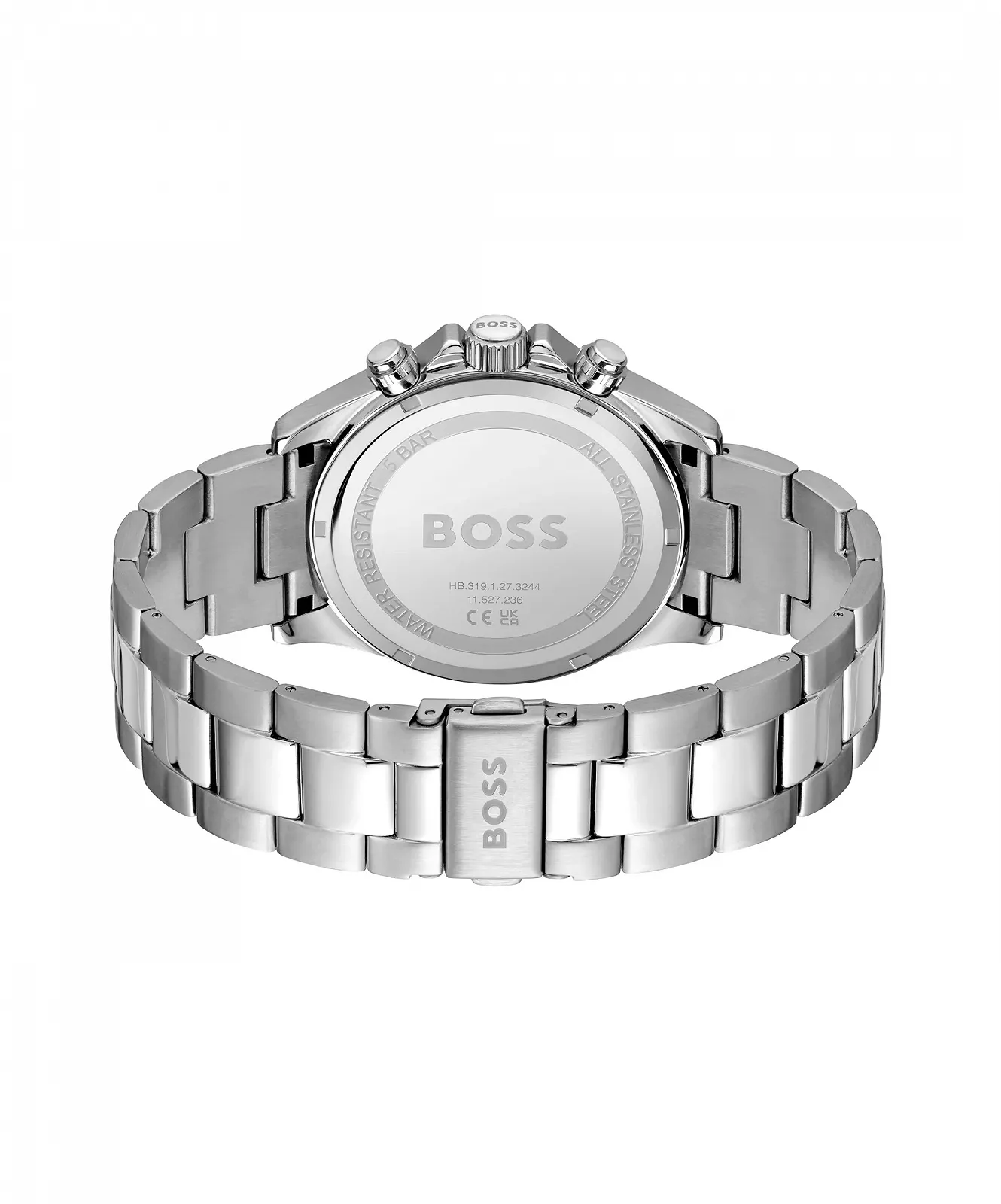 Мужской Хронограф BOSS Коллекция Hero 43 мм Кварцевые часы со стальным браслетом (звенья или сетка), функция даты, 3 дополнительных циферблата, водостойкость 5 ATM, фото №3 Мужской Хронограф BOSS Коллекция Hero 43 мм Кварцевые часы со стальным браслетом (звенья или сетка), функция даты, 3 дополнительных циферблата, водостойкость 5 ATM, фото №3