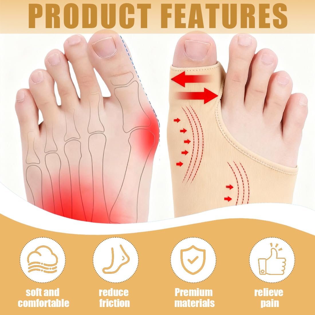 Коректор великого пальця стопи для чоловіків та жінок, роздільник великого пальця стопи, для молоткоподібних пальців, фото №3 Коректор великого пальця стопи для чоловіків та жінок, роздільник великого пальця стопи, для молоткоподібних пальців, фото №3