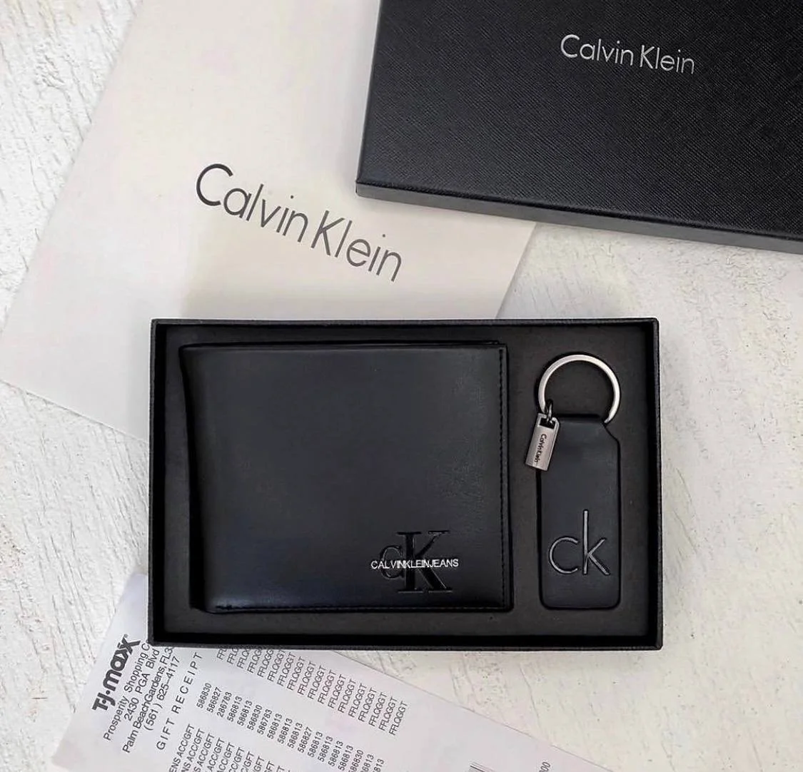 Чоловічий гаманець з натуральної шкіри Calvin Klein портмоне в подарунковому упакуванні Calvin Klein, фото №4