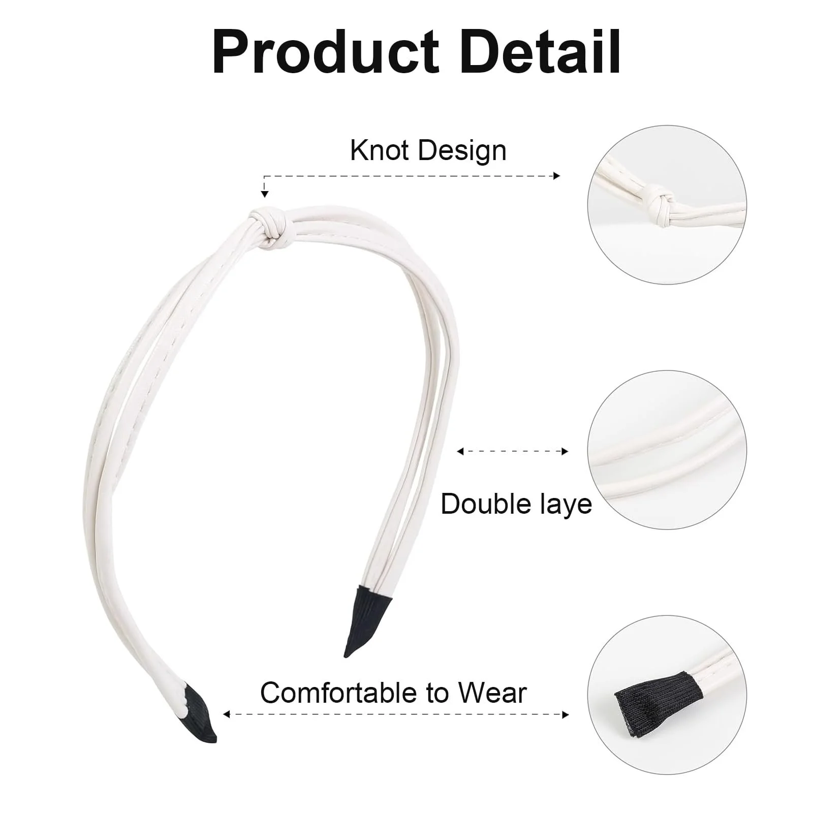 Жіночий обруч Шкіряний набір з 5, фото №3