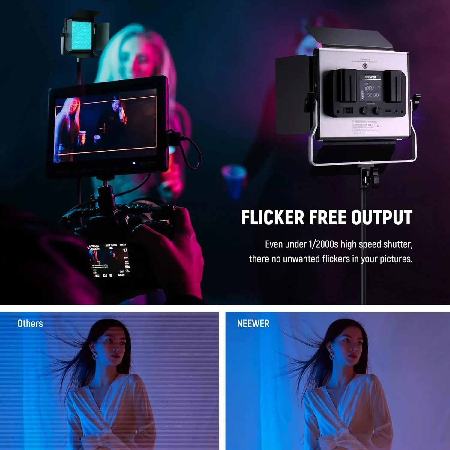 Комплект студийного видеосвета Neewer RGB660 PRO II Черный, фото №5