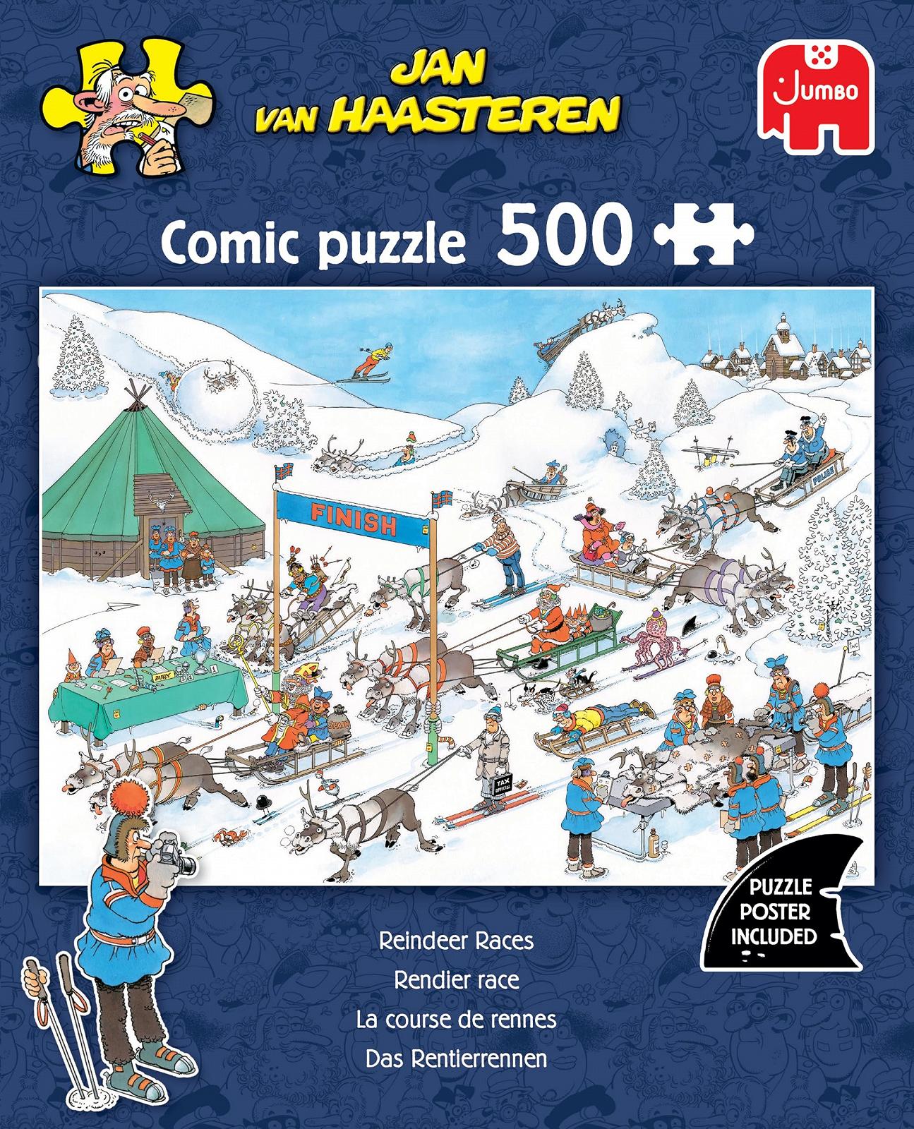 Пазл Jan van Haasteren Reindeer Race 500 деталей, фото №4