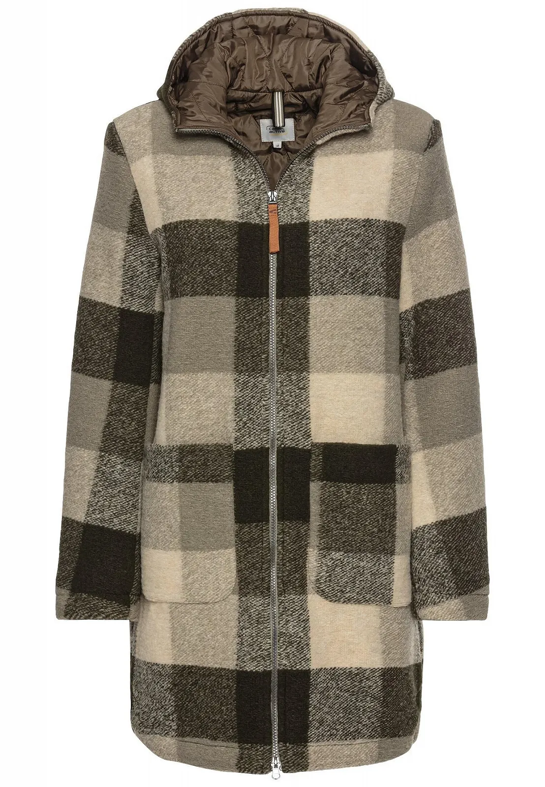 Вовняне пальто з капюшоном camel active Жіноче, фото №1