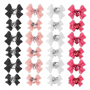 Украшения для ногтей Beavorty Бантики Стразы 3D декор для маникюра 40 шт. - Фото 1