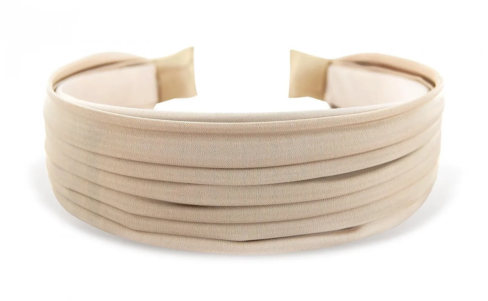 Обруч Axy Широкий Плісирований HR32D Бежевий, Широкий, фото №1