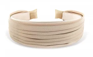 Обруч Axy Широкий Плиссированный HR32D Бежевый, Широкий - Фото 1