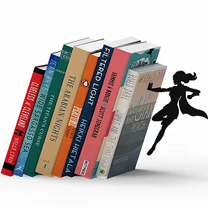 Тримач для книг Artori Design Supergal, металевий, супергероїня, чорний - Фото 1