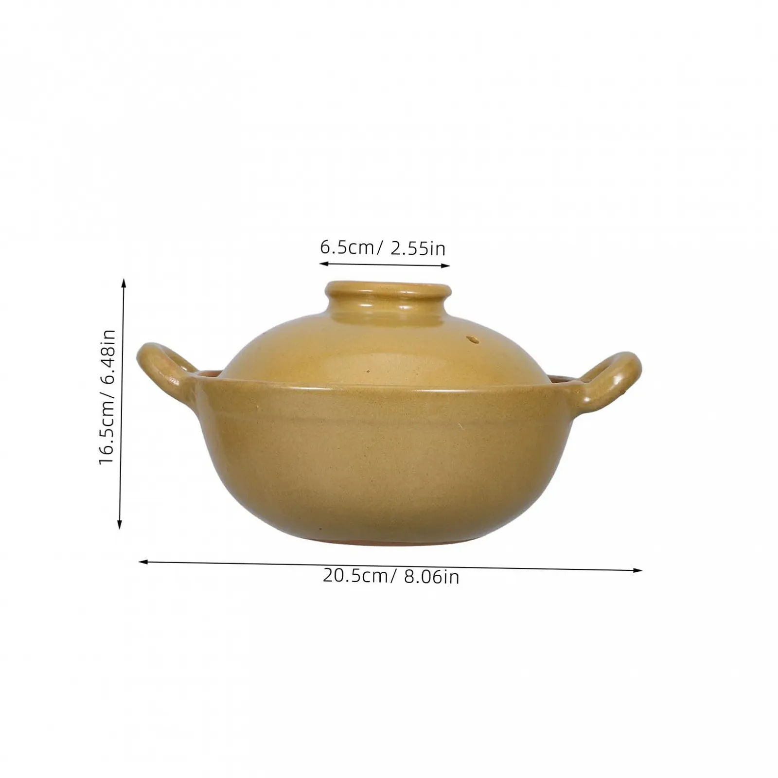 Кастрюля для тушения VALICLUD Керамическая с крышкой 500 мл Термостойкая Черная, фото №8