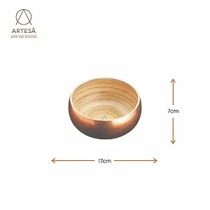 Миска Master Class Artesa Прессованный бамбук 17 см Маленькая Медный лакированный, Золотой synthetic.ua - Фото 1