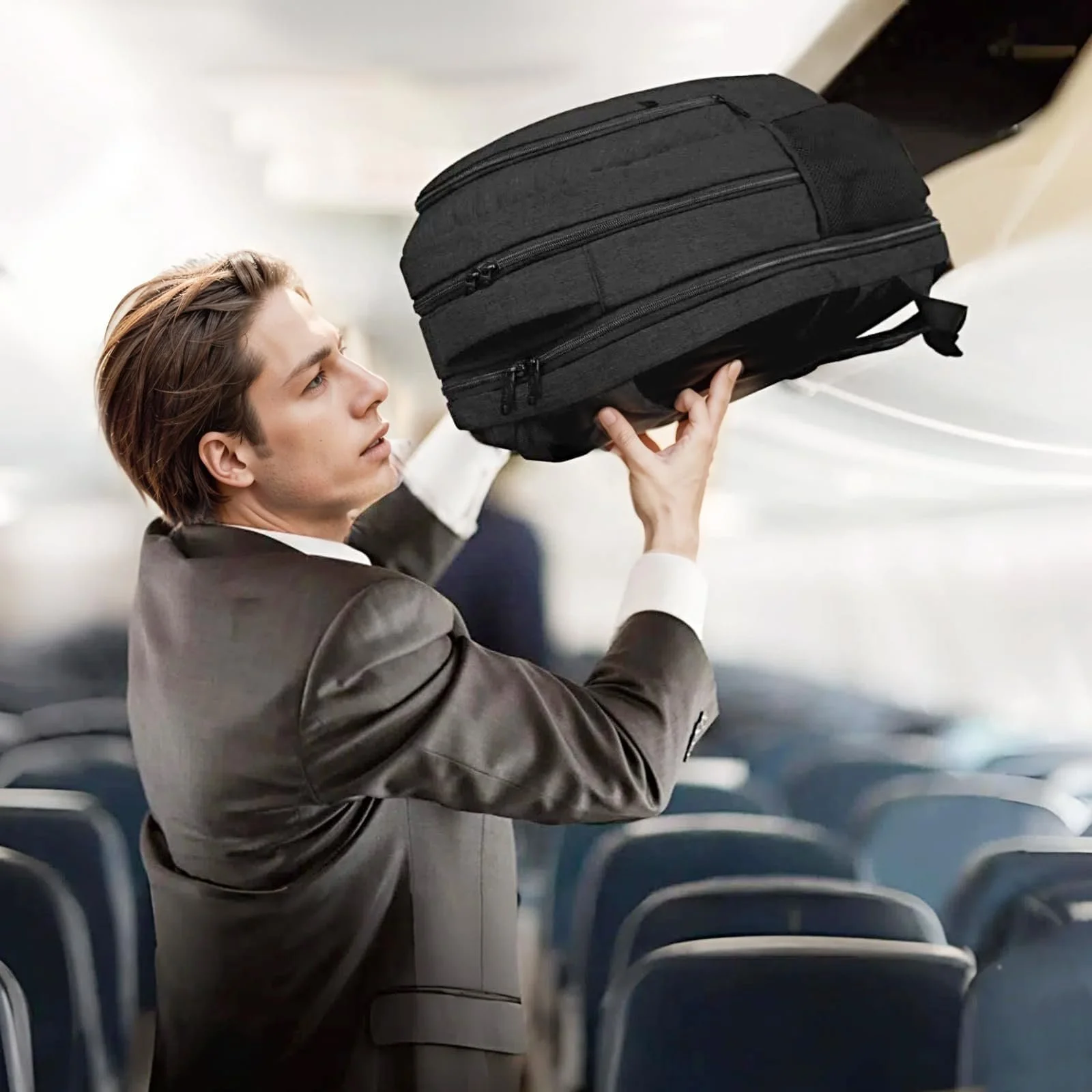 Рюкзак для ноутбука MATEIN 17" USB TSA Водостійкий Чорний, фото №7 Рюкзак для ноутбука MATEIN 17" USB TSA Водостійкий Чорний, фото №7