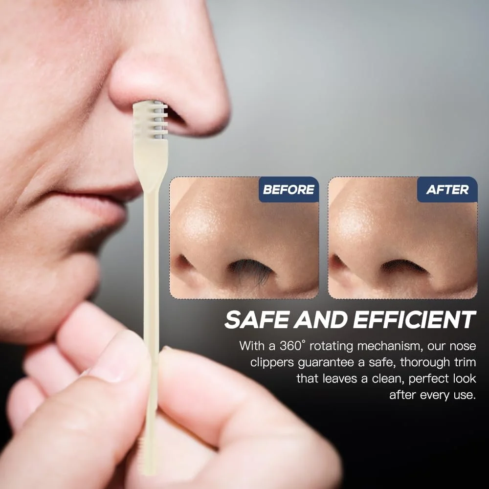 Тример NAVESO Nose Hair 2-in-1 Double Sided Ear Picker No Power Кремово-жовтий, фото №3