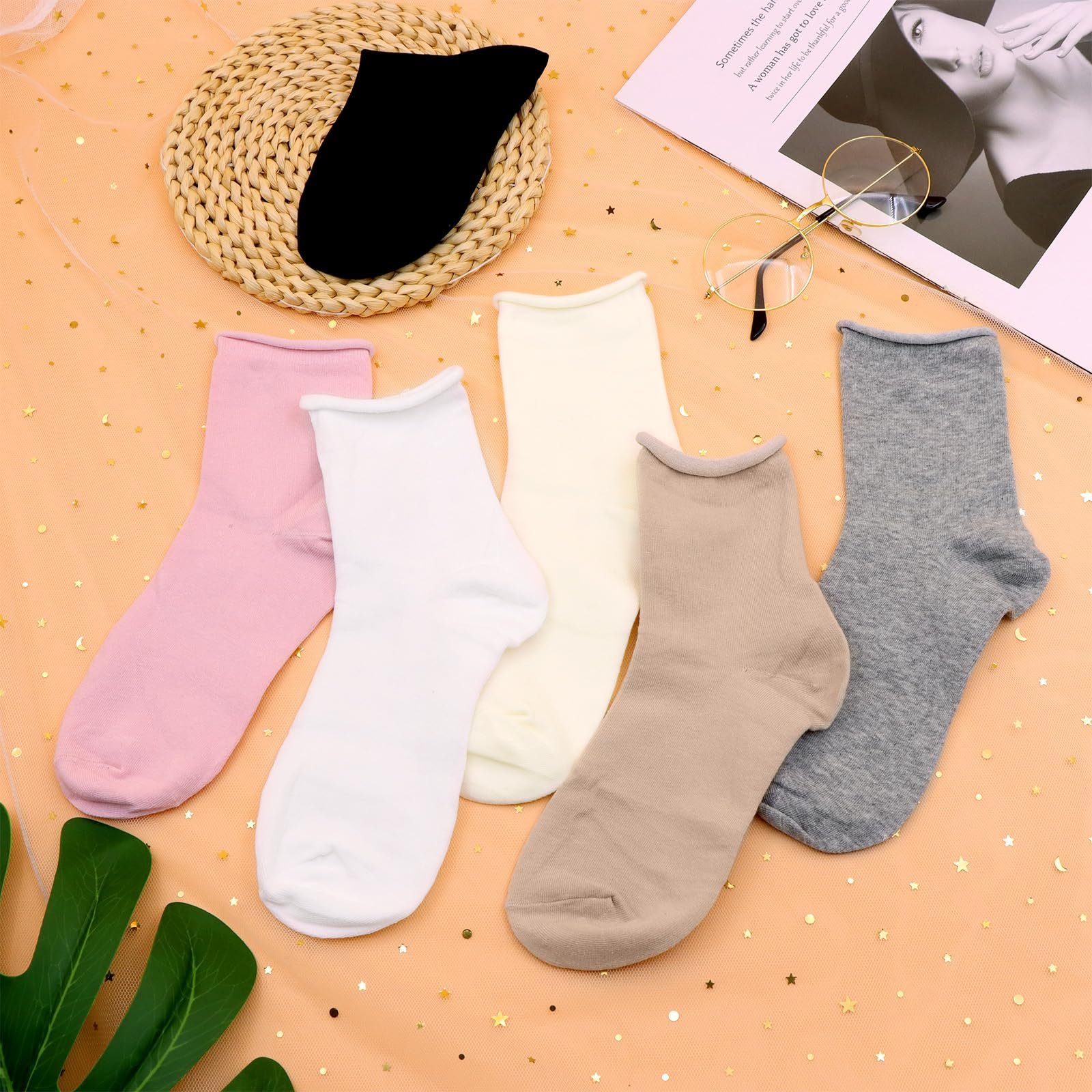 Носки Хлопковые Crimping 6 пар, Размер 35-41, Дышащие Тонкие, Белые, фото №5